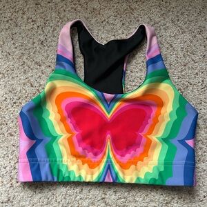 Terez Psychedelic Butterfly Duoknit Sports Bra